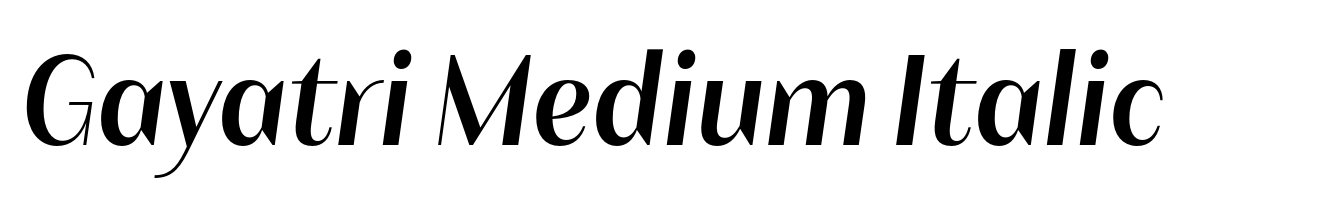 Gayatri Medium Italic